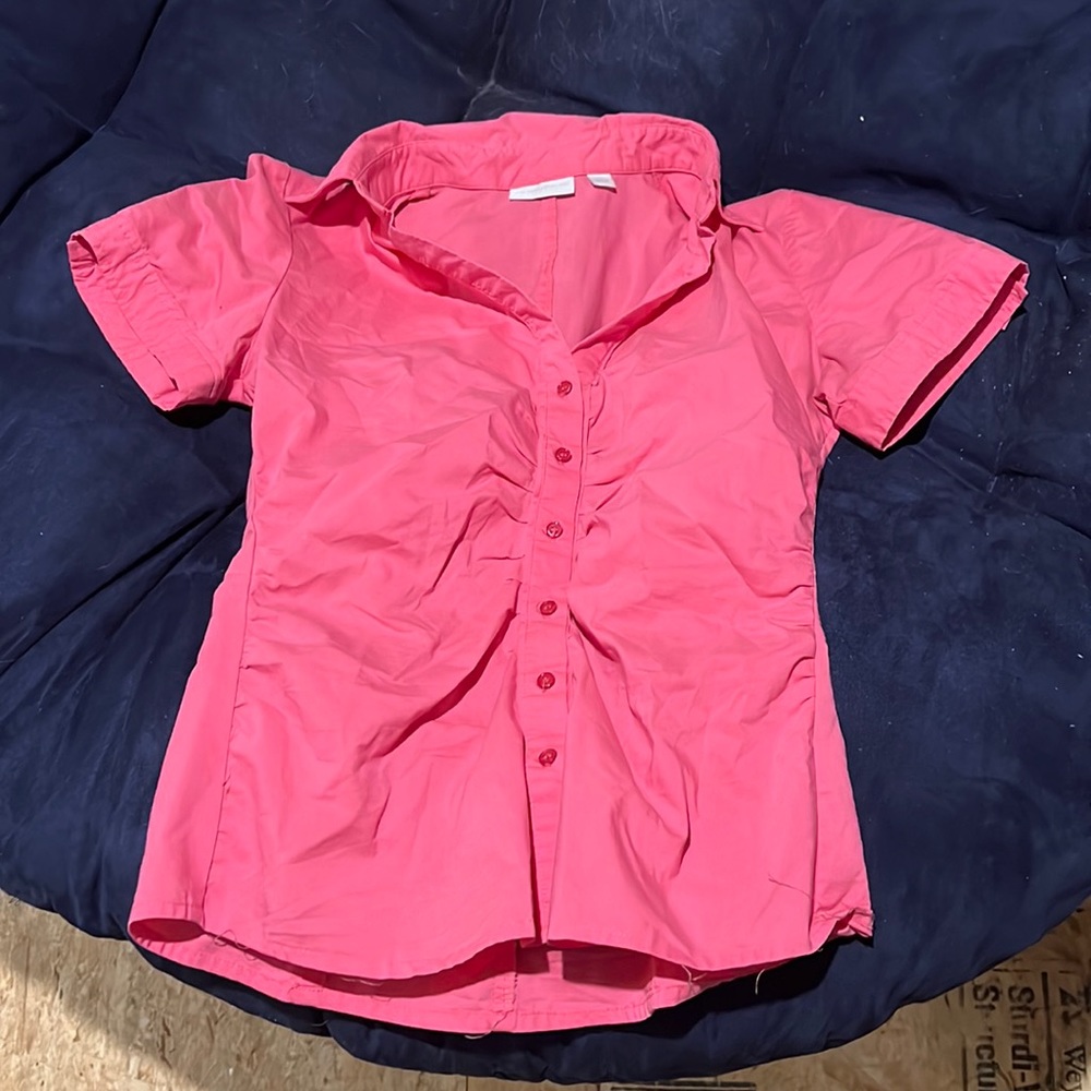 New York & Company button up pink size small
